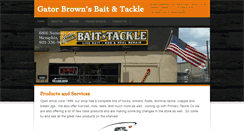 Desktop Screenshot of gatorbrownsbaitandtackle.com