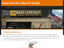 Tablet Screenshot of gatorbrownsbaitandtackle.com